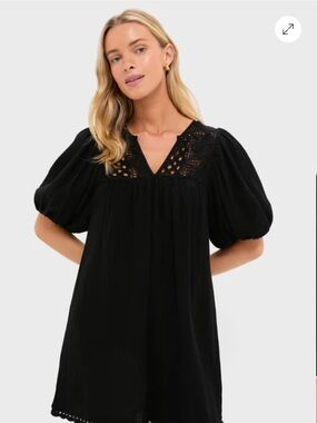 Black Crochet Tuckernuck dress